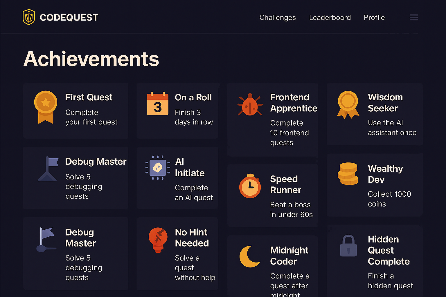 CodeQuest Achievements