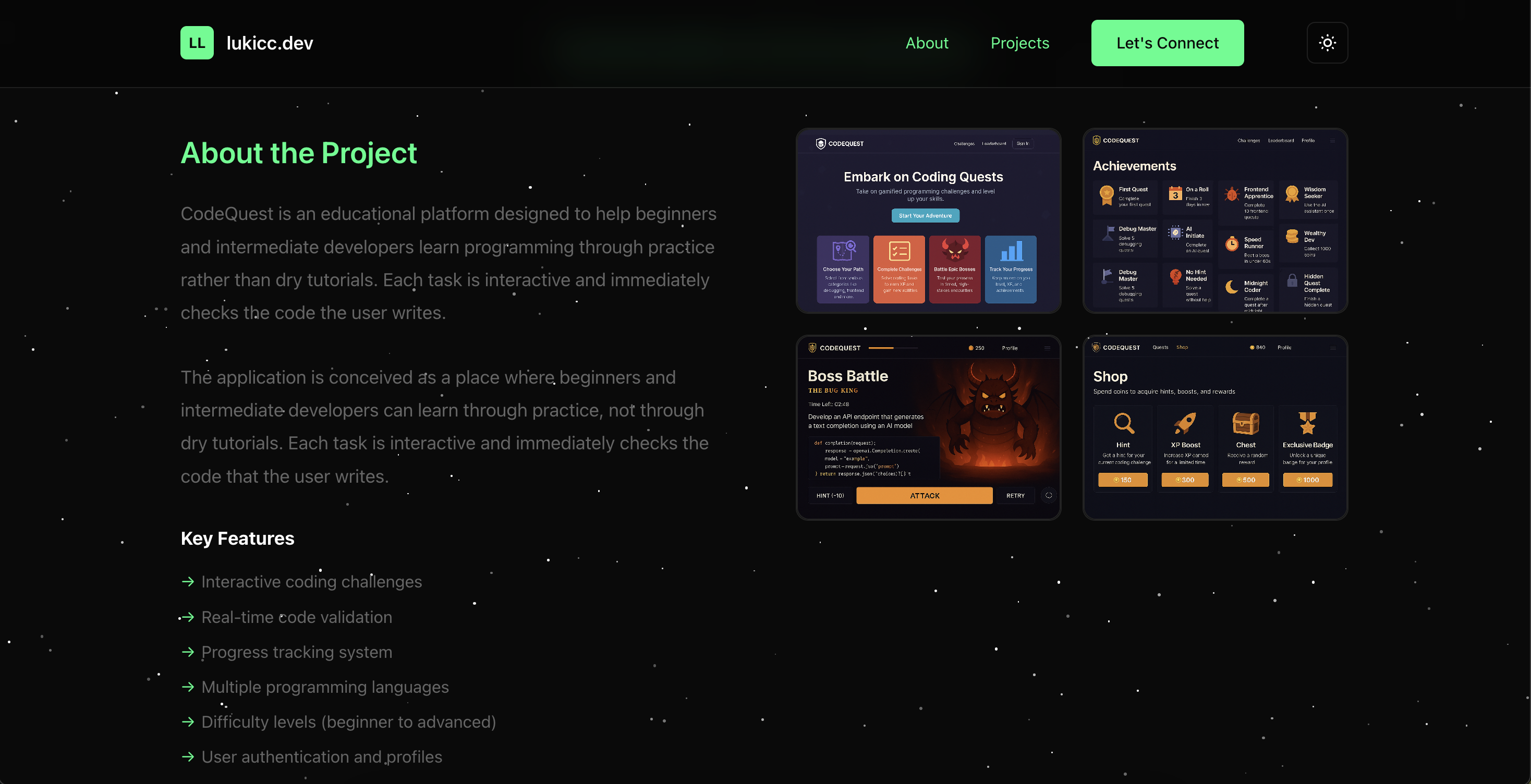 Portfolio Projects Page