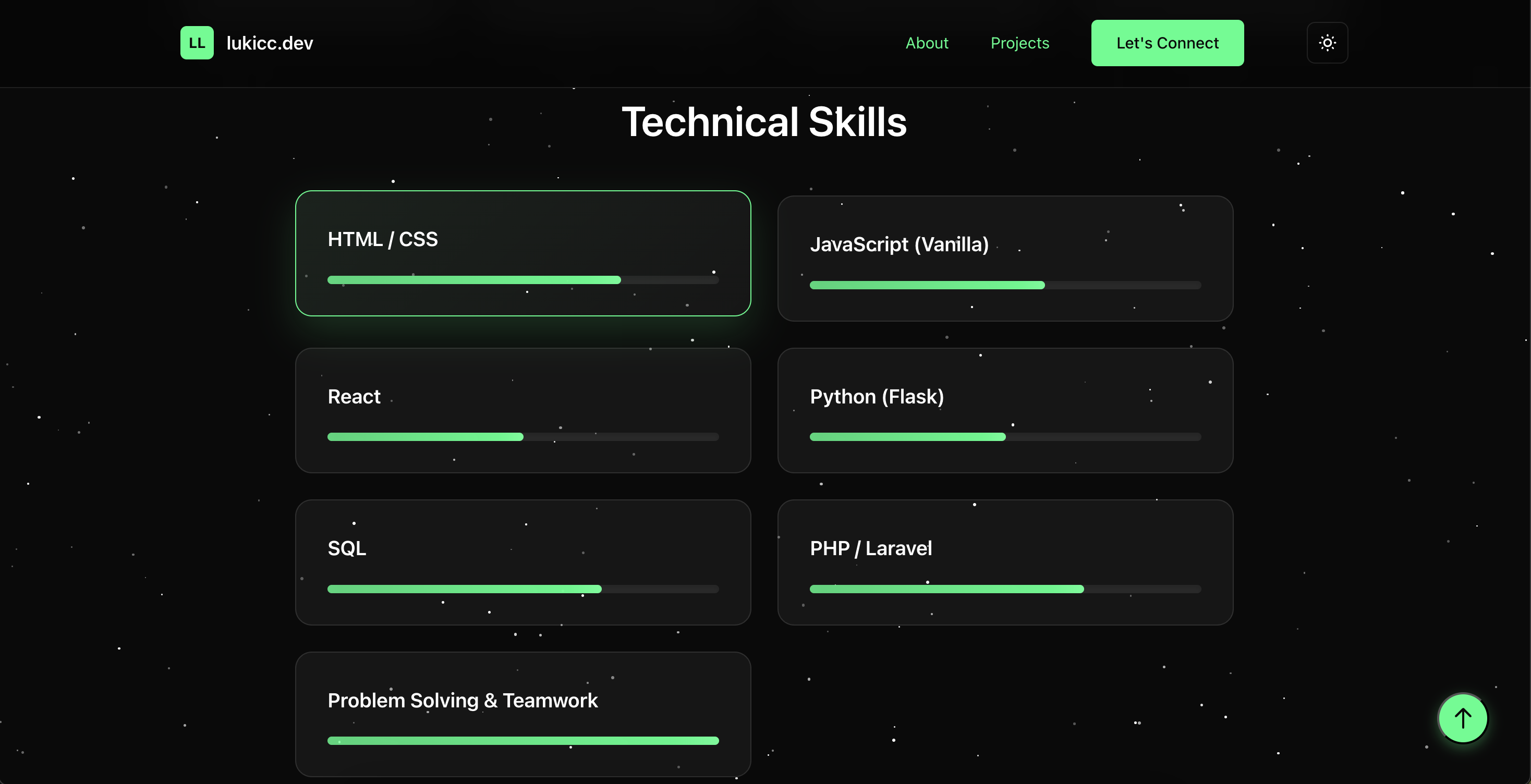 Portfolio Skills Page
